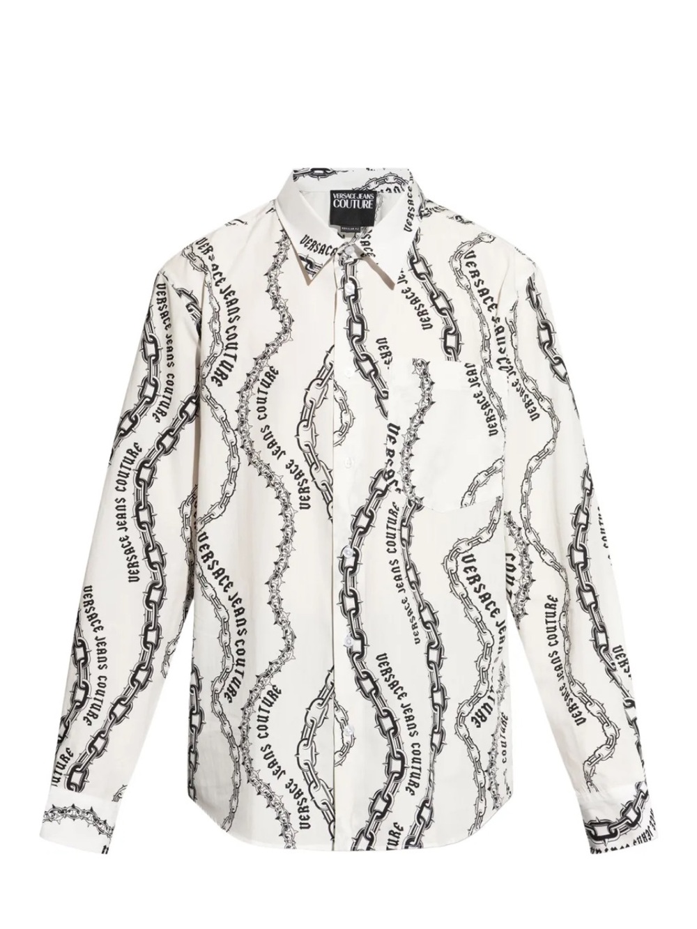Versace Jeans Couture Chain Couture Shirt White Black Women’s 0